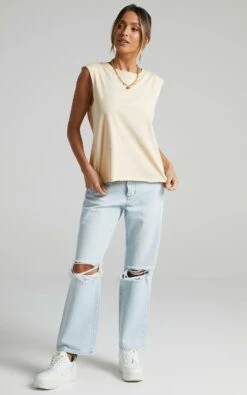 Showpo Gia Tee In Nude 12 Showpo Gia Tee In Nude -Showpo Women's Clothing Store giateeinnude s012669 1