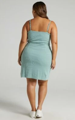 Showpo Island Babe Mini Dress In Sage -Showpo Women's Clothing Store islan sage 6