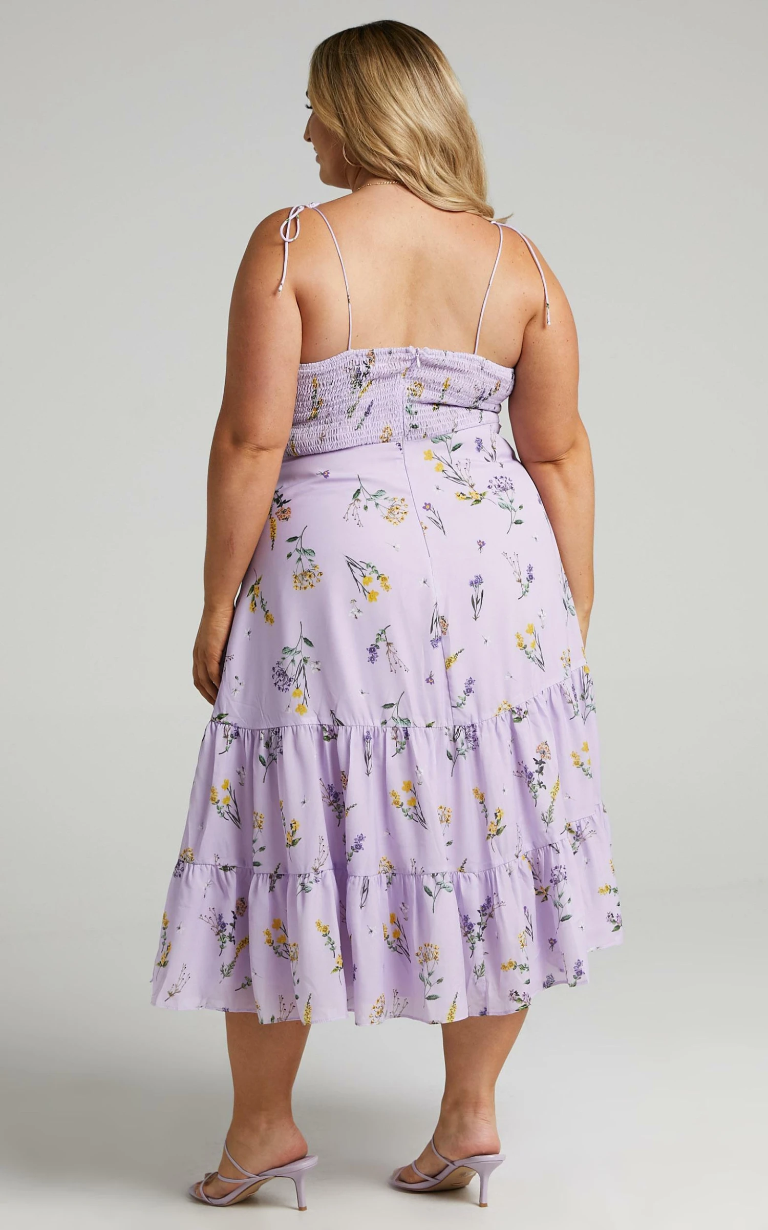 Showpo Monaco Sweetheart Midi Dress In Lavender Botanical Floral 6 Showpo Monaco Sweetheart Midi Dress In Lavender Botanical Floral - Image 6