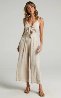 Showpo Renewed Jumpsuit In Natural 11 Showpo Renewed Jumpsuit In Natural -Showpo Women's Clothing Store natural s003461 3 1
