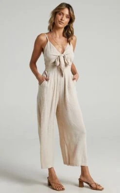 Showpo Renewed Jumpsuit In Natural 12 Showpo Renewed Jumpsuit In Natural -Showpo Women's Clothing Store natural s003461 4 1