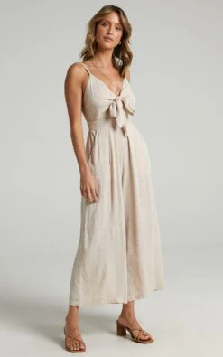 Showpo Renewed Jumpsuit In Natural 14 Showpo Renewed Jumpsuit In Natural -Showpo Women's Clothing Store natural s003461 5 1