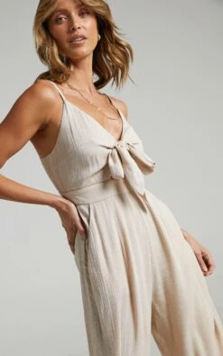 Showpo Renewed Jumpsuit In Natural 17 Showpo Renewed Jumpsuit In Natural -Showpo Women's Clothing Store natural s003461 8