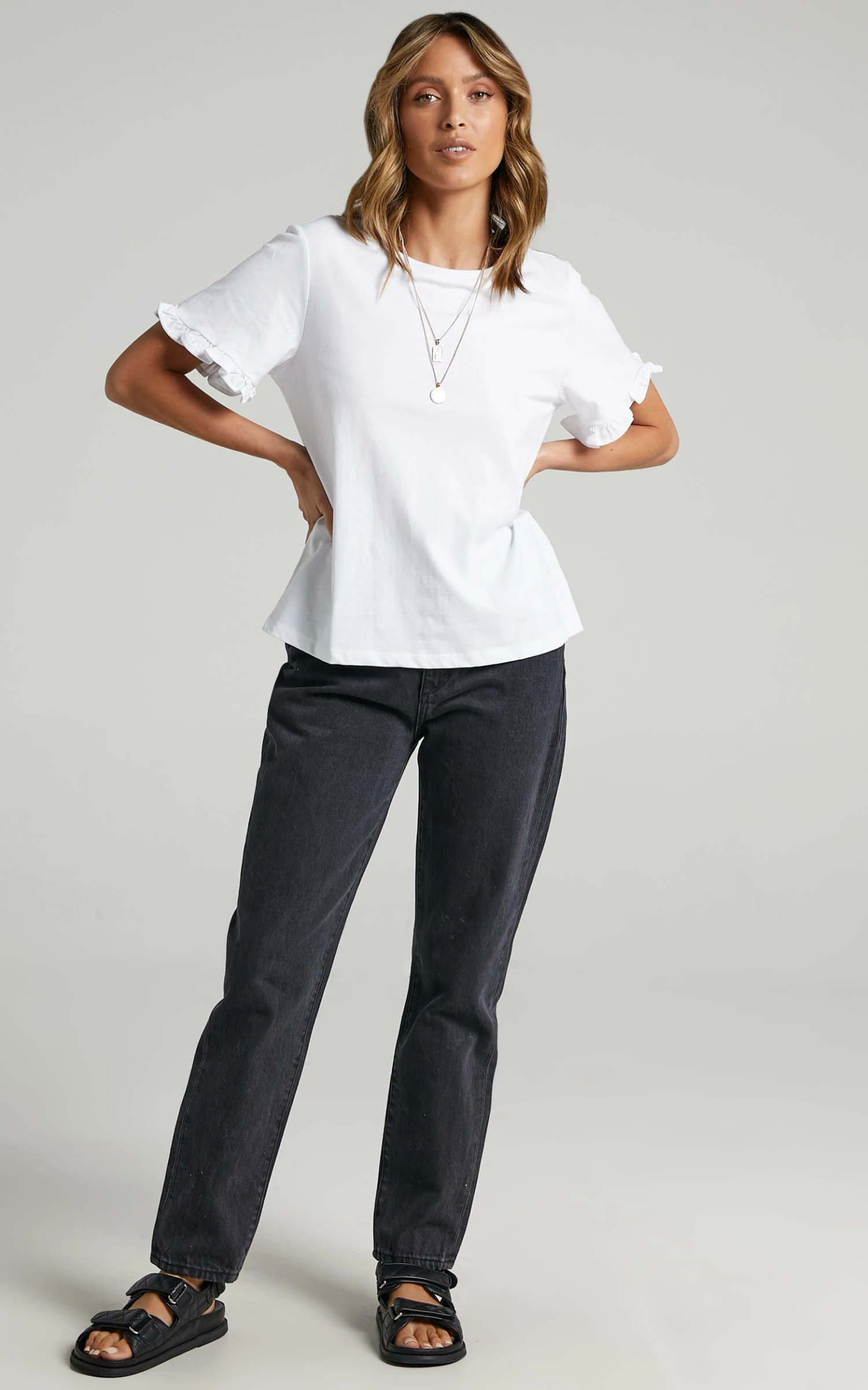Showpo Closer To Home Ruffle Sleeve Tee In White 6 Showpo Closer To Home Ruffle Sleeve Tee In White - Image 6