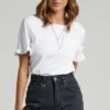 Showpo Closer To Home Ruffle Sleeve Tee In White