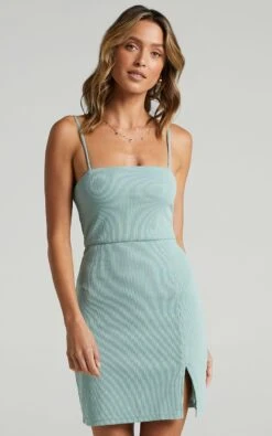 Showpo Island Babe Mini Dress In Sage -Showpo Women's Clothing Store reshootislandbabedressinsage 3