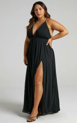 Showpo Shes A Delight Maxi Dress In Black -Showpo Women's Clothing Store shesadelightmaxidressinblack s004856 black 4 1