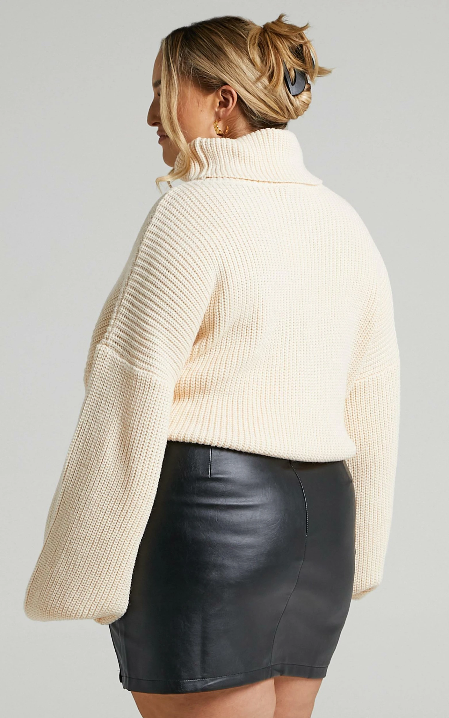 Showpo Steam Ahead Knit Jumper In Cream 6 Showpo Steam Ahead Knit Jumper In Cream - Image 6