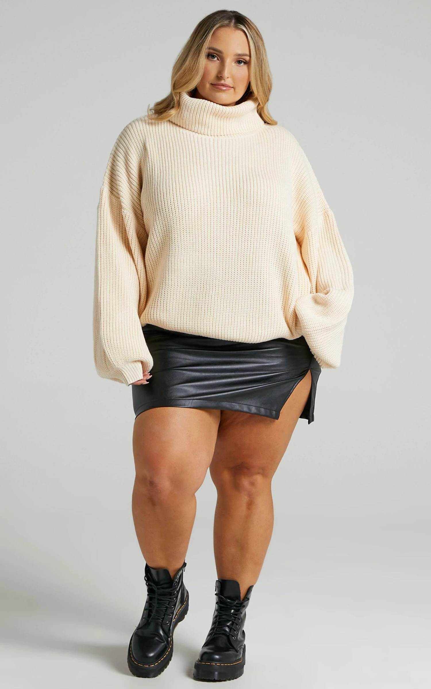 Showpo Steam Ahead Knit Jumper In Cream 5 Showpo Steam Ahead Knit Jumper In Cream - Image 5