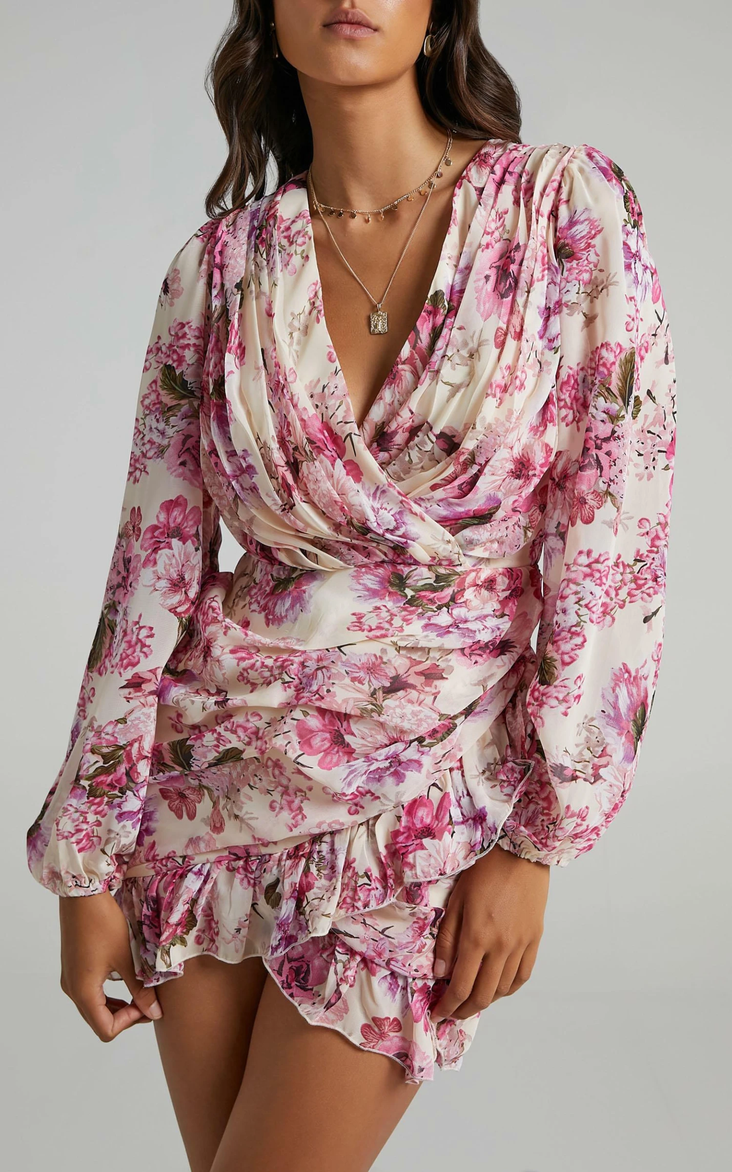 Showpo Can I Be Your Honey Dress In Pink Floral 8 Showpo Can I Be Your Honey Dress In Pink Floral - Image 8