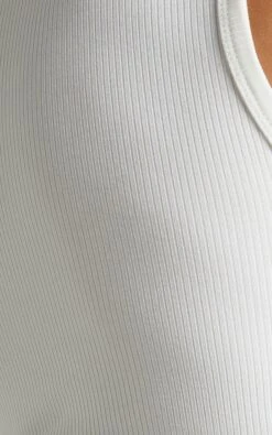 Showpo Cant You Tell Ribbed Tank Top In White -Showpo Women's Clothing Store white s009222 9