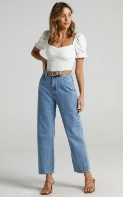 Showpo Esher Puff Sleeve Bodysuit In White 12 Showpo Esher Puff Sleeve Bodysuit In White -Showpo Women's Clothing Store white st20120003 2